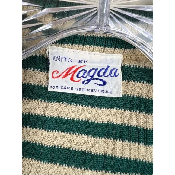 Vintage 70s Knits By Magda Sleeveless Cardigan Vest - Picture 2 of 13